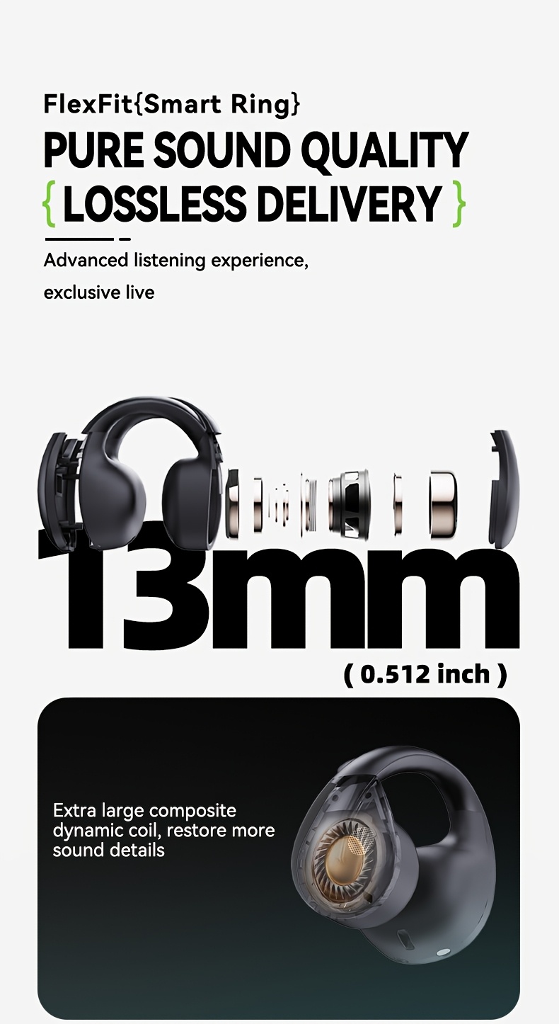 [Acer official genuine] TWS Wireless Headset Heavy Bass Stereo Sound Ultra Long Life Sport Running Clip On Ear Low Latency Gaming Mode HIFI Audio Lightweight Touch Control Design Stylish Design Long Wear No Pain Learning/Telephone/Business/Music Christmas Gift/Valentine's Gift Recommended Multi-Device Compatible Mobile Phone/Tablet/Laptop Built-in Microphone with Type-C Charging Case