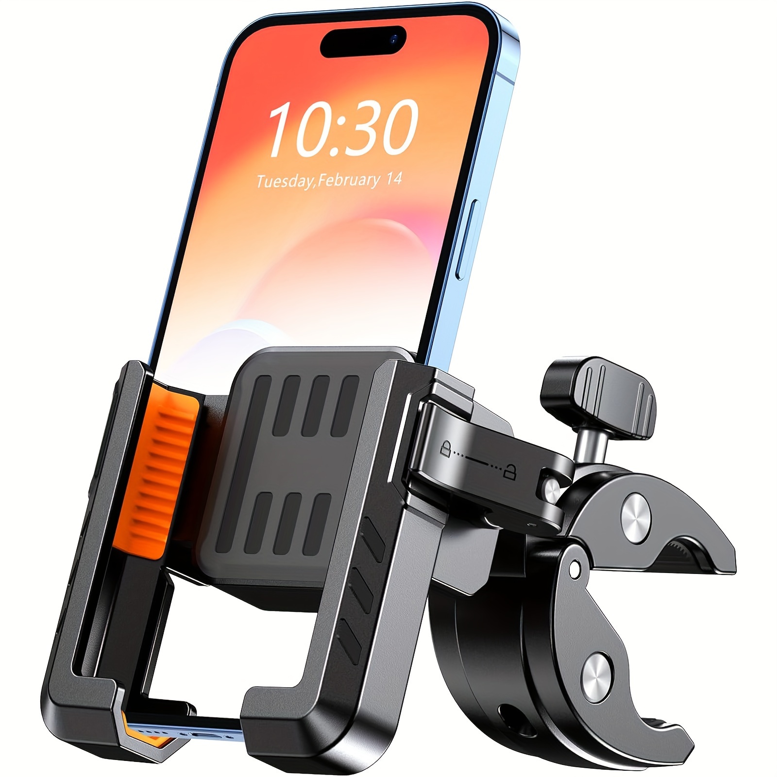 

Bike Phone Mount - [camera Friendly] Phone Holder For Motorcycle, [super Sturdy] Bicycle Scooter Handlebar Phone Clip, Compatible With 15 Pro Max, S24 S23 Ultra And More 4.7"-7" Phones