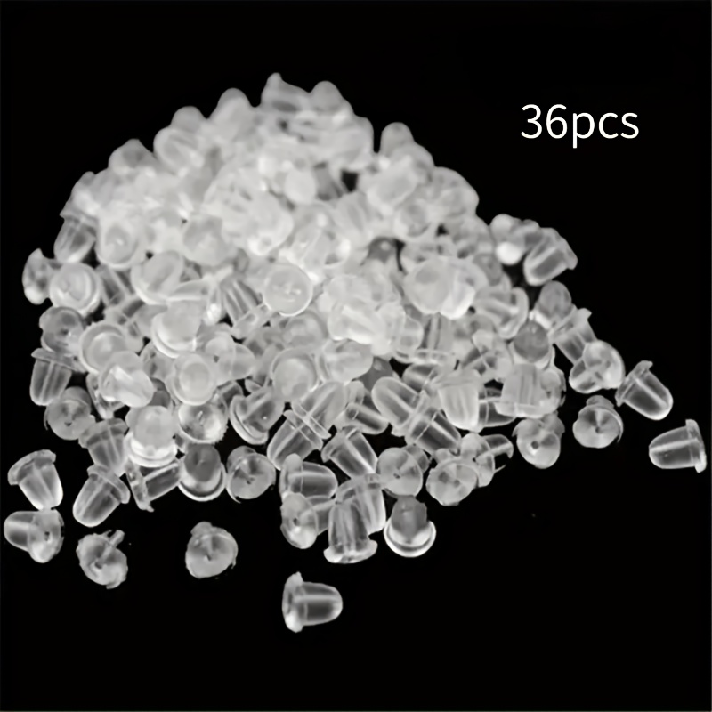 36pcs Silicone Earring Backs - Silicone Earplugs, Earring Anti-drop, Safety Buckles For Jewelry, Comfortable Transparent Earring Base Stopper Parts