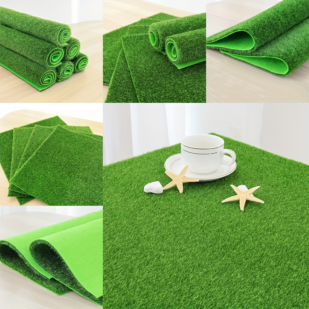 

Tapis en Herbe Ultra- - 5mm d'Épaisseur, 25 Points/10cm, Parfait pour les Miniatures DIY & Décoration d'Intérieur, Utilisation Extérieure