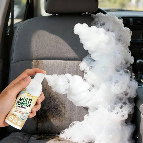 1 purpose car foam cleaner for interior steering wheel plastic dashboard fabric and seat stain removal car interior restoration long protection sponge