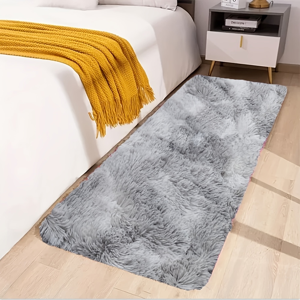 TEMU 1 pièce, Tapis Long en Peluche, Tapis Moelleux pour Chambre, Tapis de Chevet Rectangulaire, Tapis de Salon, Convient pour Chambre, Salon, Coin