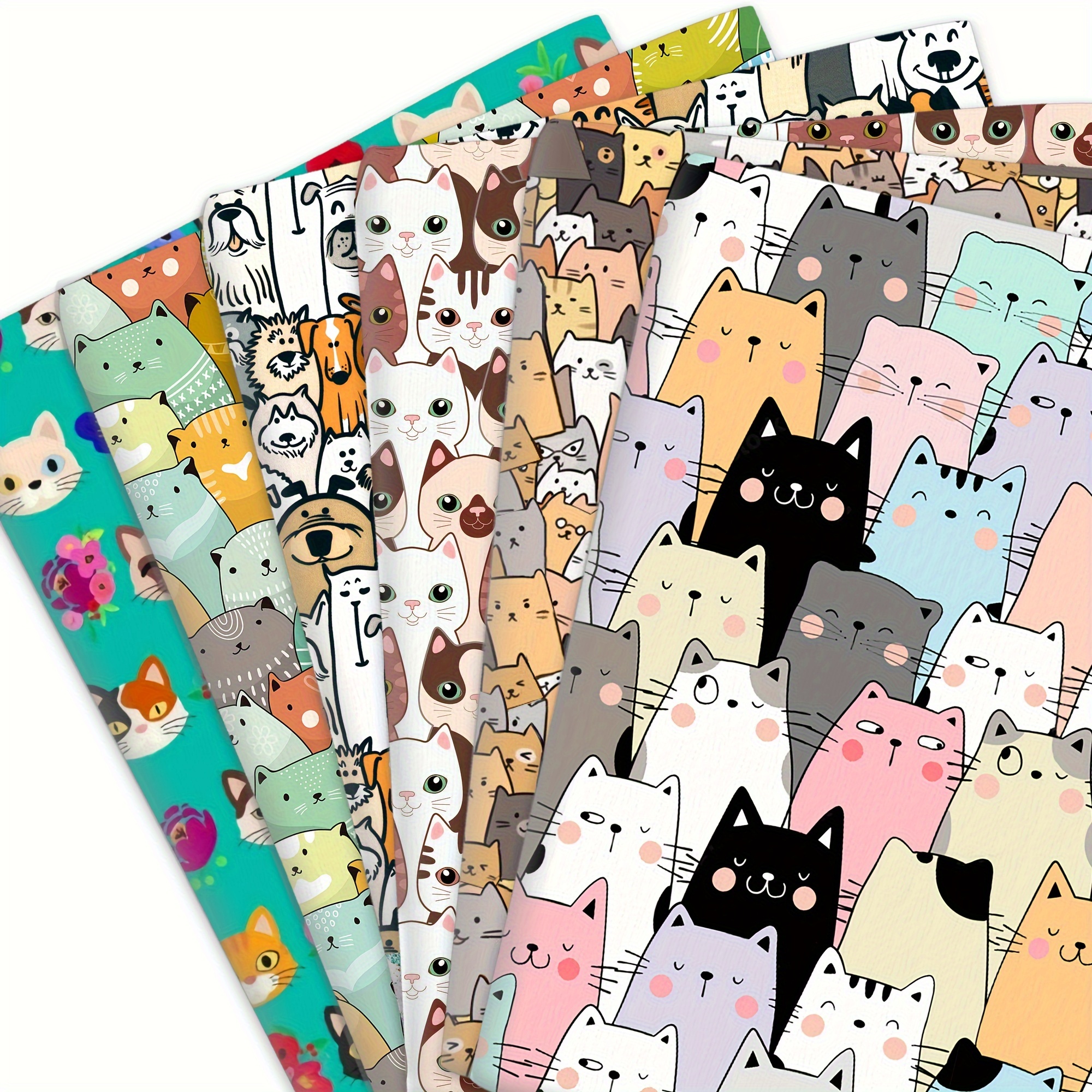 

1pc Cute Cat Animal Series Quilting Fabric Diy Handmade Doll Clothes Fabric Precut For Patchwork Diy Handmade Craft Sewing Supplies