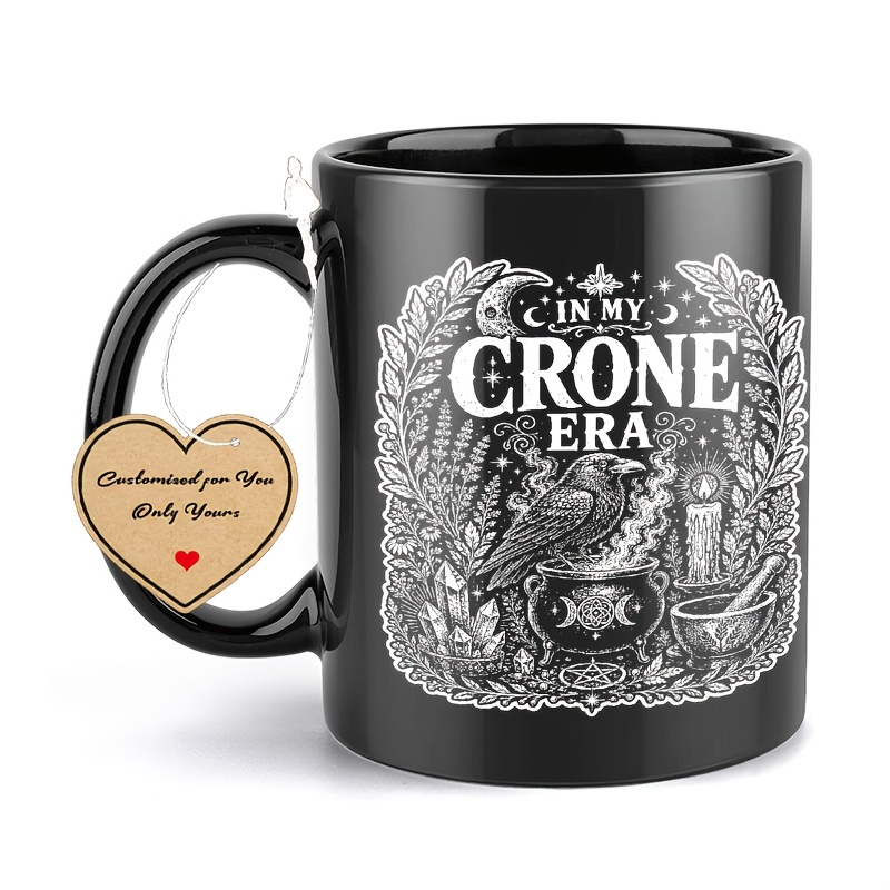 TEMU 1pc, Crone, Cauldron Mug For Restaurant And Business, Holiday Gift, Birthday Gift, Christmas Gift, Summer Gift, Gifts For Women, Men's Gifts,