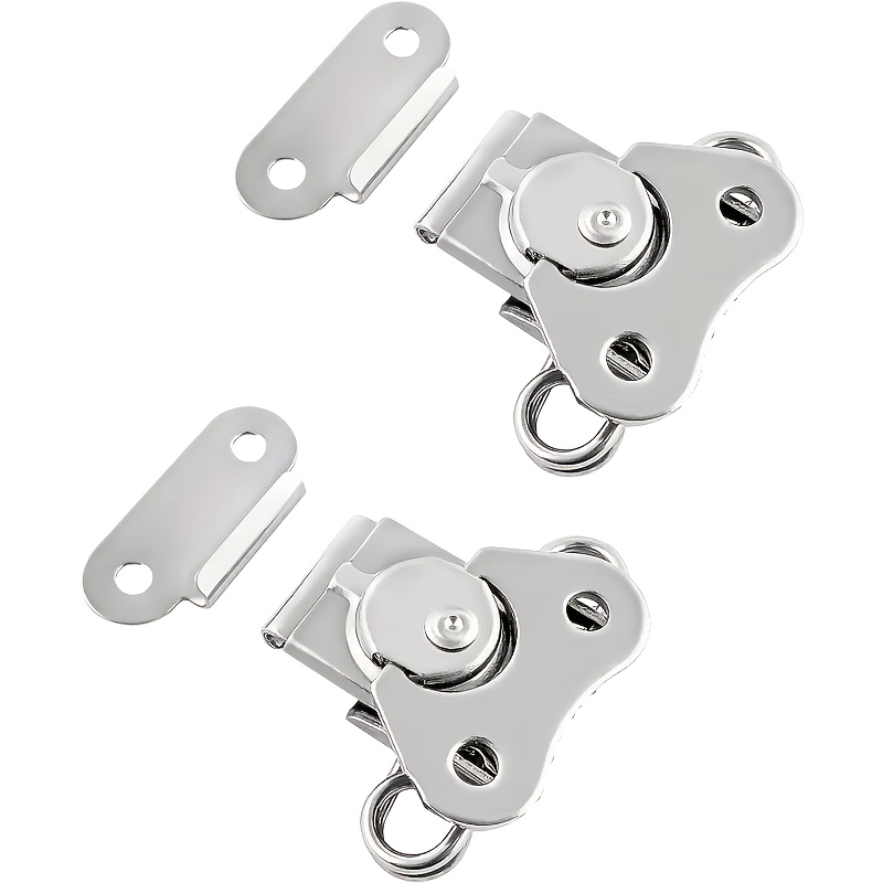 TEMU 2 Sets Of Stainless Steel Latches, Case And Bag Locks, Suitable For Suitcases And Equipment Cases, 2 Inches X 1-1/2, High Capacity, Corrosion