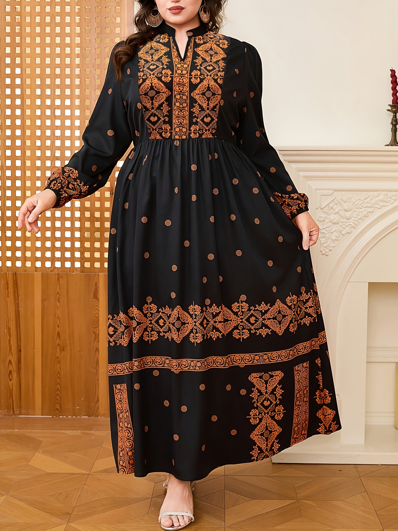 plus size women's elegant plus size maxi dress flowy formal Temu