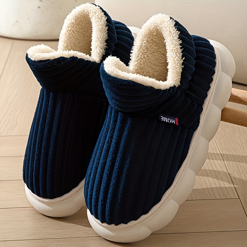 

Men's Winter All-wrapped Ankle Boots Heel Cotton Shoes With Fleece Thick Soled Indoor Cotton Shoes