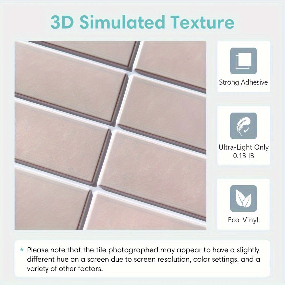 Easy install 3d Peel Stick Tile Backsplash Waterproof - Temu