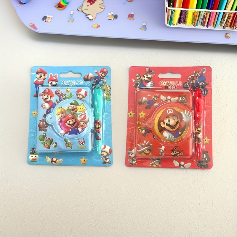 

Super Mini Notebook Set, 2pcs Cute Cartoon Red And Diaries, Comes With A Pen, Soft Matte , School Style, Super School Theme.