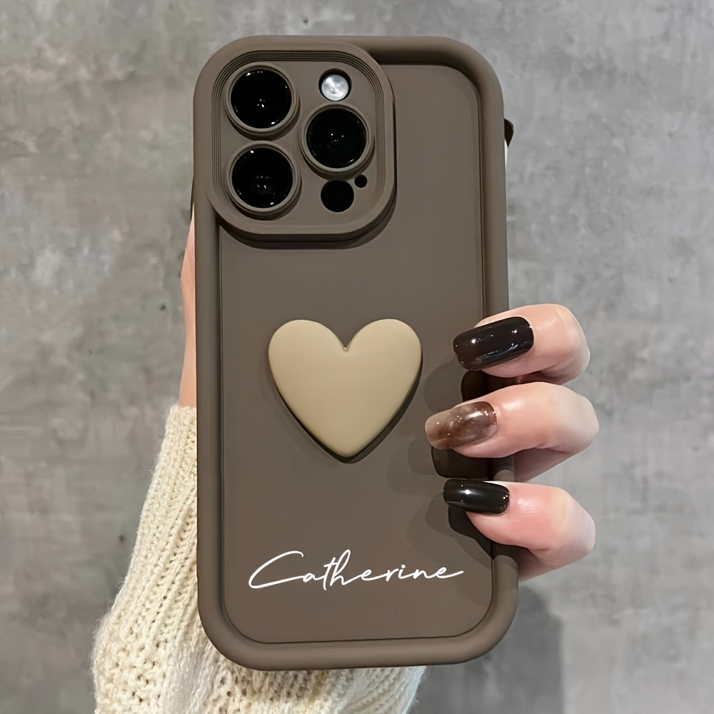 TEMU Phone Case: Personalized Custom Big Letters Customized Name Minimalist Anti Fall Phone Case Compatible With Iphone 18 17 16 15 14 13 12 11 Pro