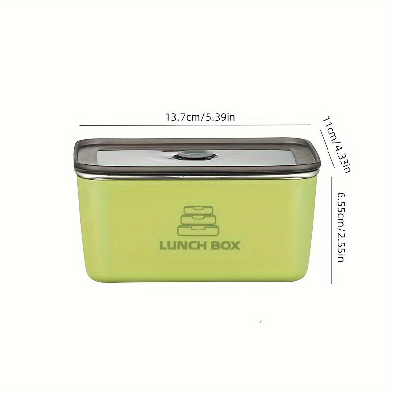 4pcs/set Storage Container, Multipurpose Stainless Steel Fresh-keeping Boxes, Food Grade Square Lunch Boxes, For Meal, Meat, Fruit And Vegetable, Kitchen Organizers And Storage, Kitchen Accessories