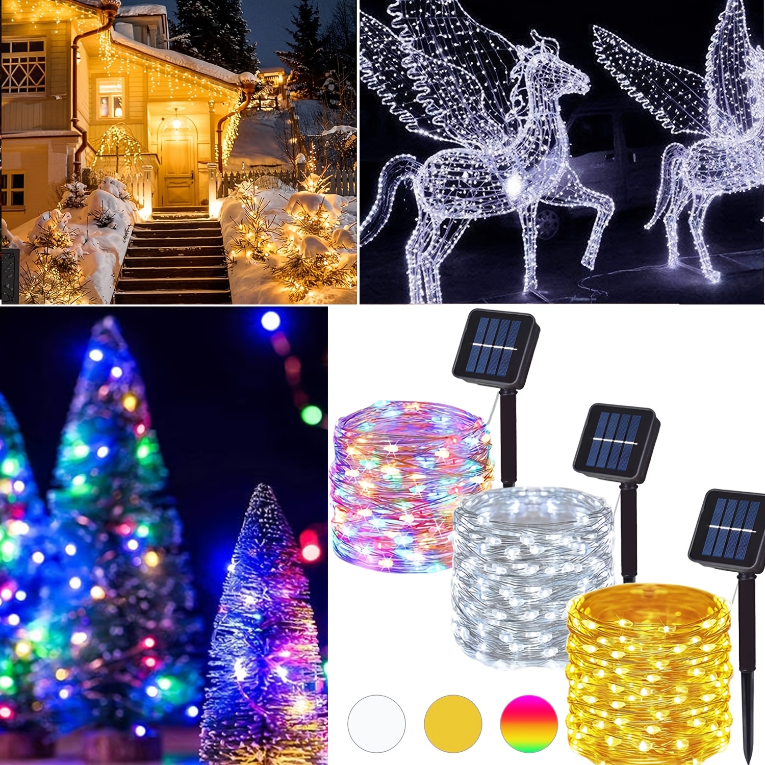 

Extra Long Solar String Lights Outdoor, 72ft 200led Solar Powered Ip65 Waterproof Fairy Lights 8 , Copper Wire Lights For Christmas Patio Yard Decoration