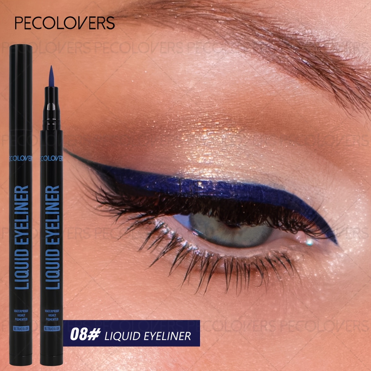 1pc Waterproof Smooth Eyeliner | Anti-smudge, Quick-drying, Blue, Create Fashionable Eye Makeup, Precise Lines, Ideal Christmas Gift
