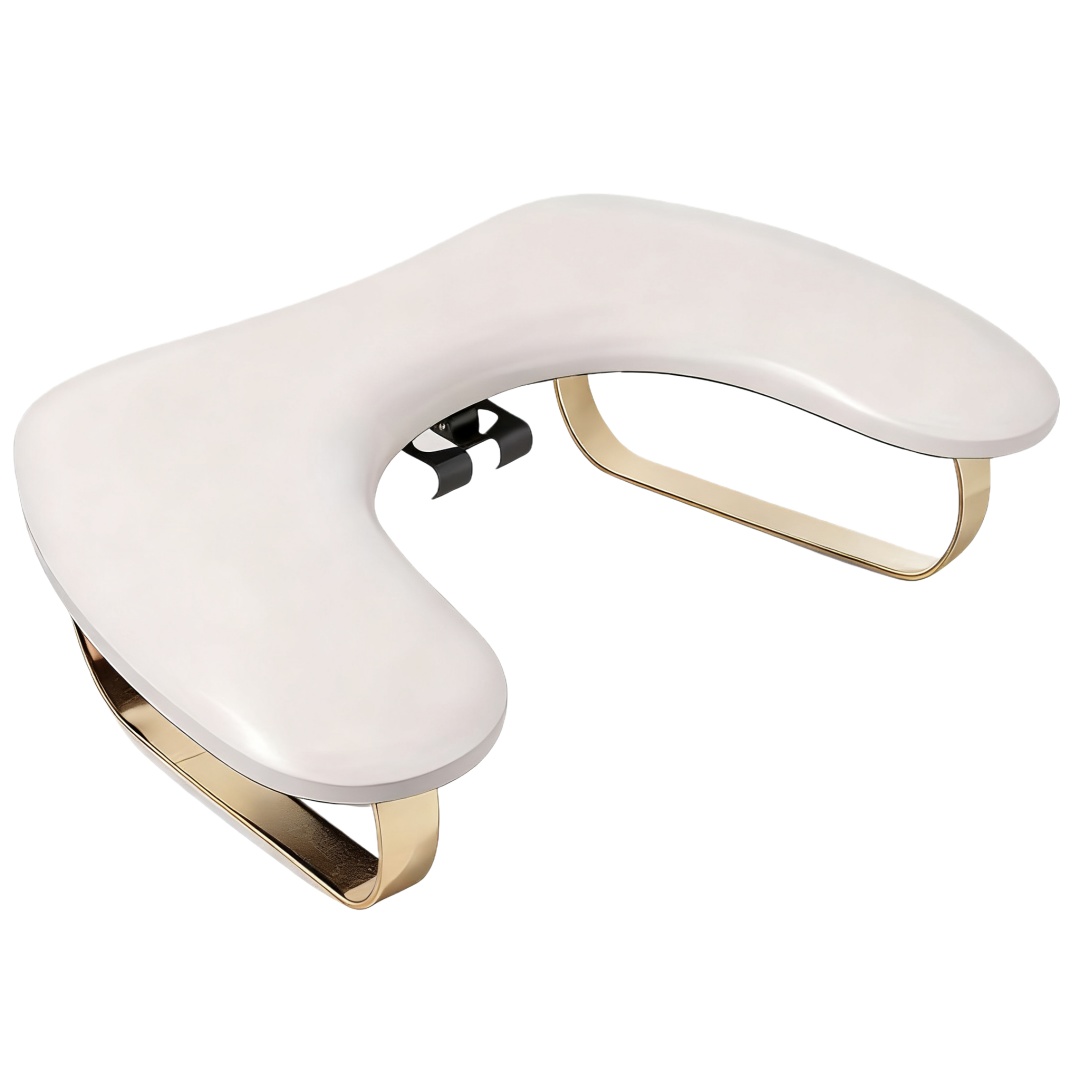 TEMU Metal-framed Manicure Armrest With Phone Holder, Manicure Armrest With Adjustable Tilt, Multifunctional Manicure Salon Armrest, Comfortable Soft