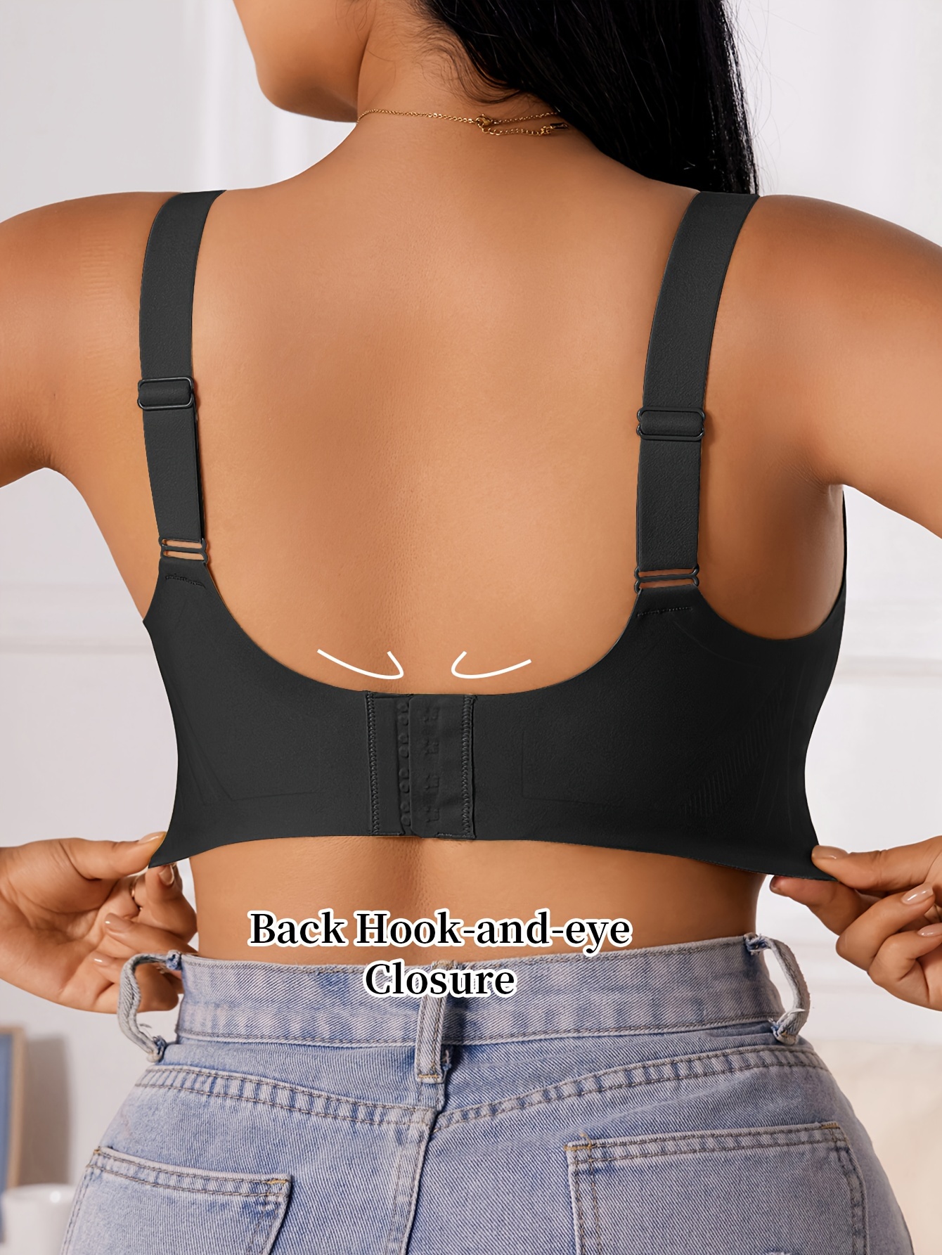 Plus Size Seamless Backless Bra - No Underwire & Ultra Soft Comfort, High Elasticity Removable Pads, Minimalist Design for Everyday Casual & Formal Wear, Strapless Bra, Formal Attire Support, Backless Lingerie, Smooth Texture Fabric, Comfortable Support, Sleek Silhouette, Lightweight Construction, Women's Undergarments