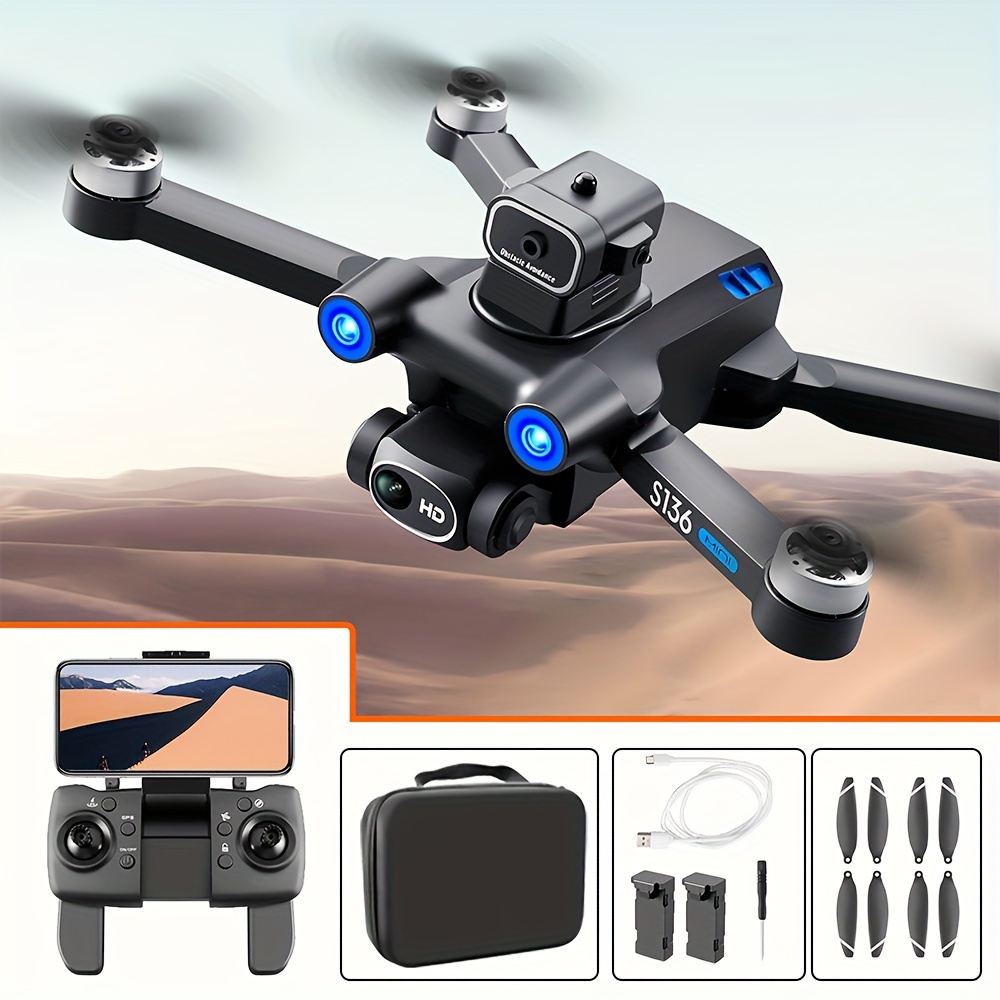 

With 2 Batteries Gps Positioning S136 Drone Comes With Dual Cameras, Return, Four-sided Obstacle Avoidance, Positioning, And Intelligent . .