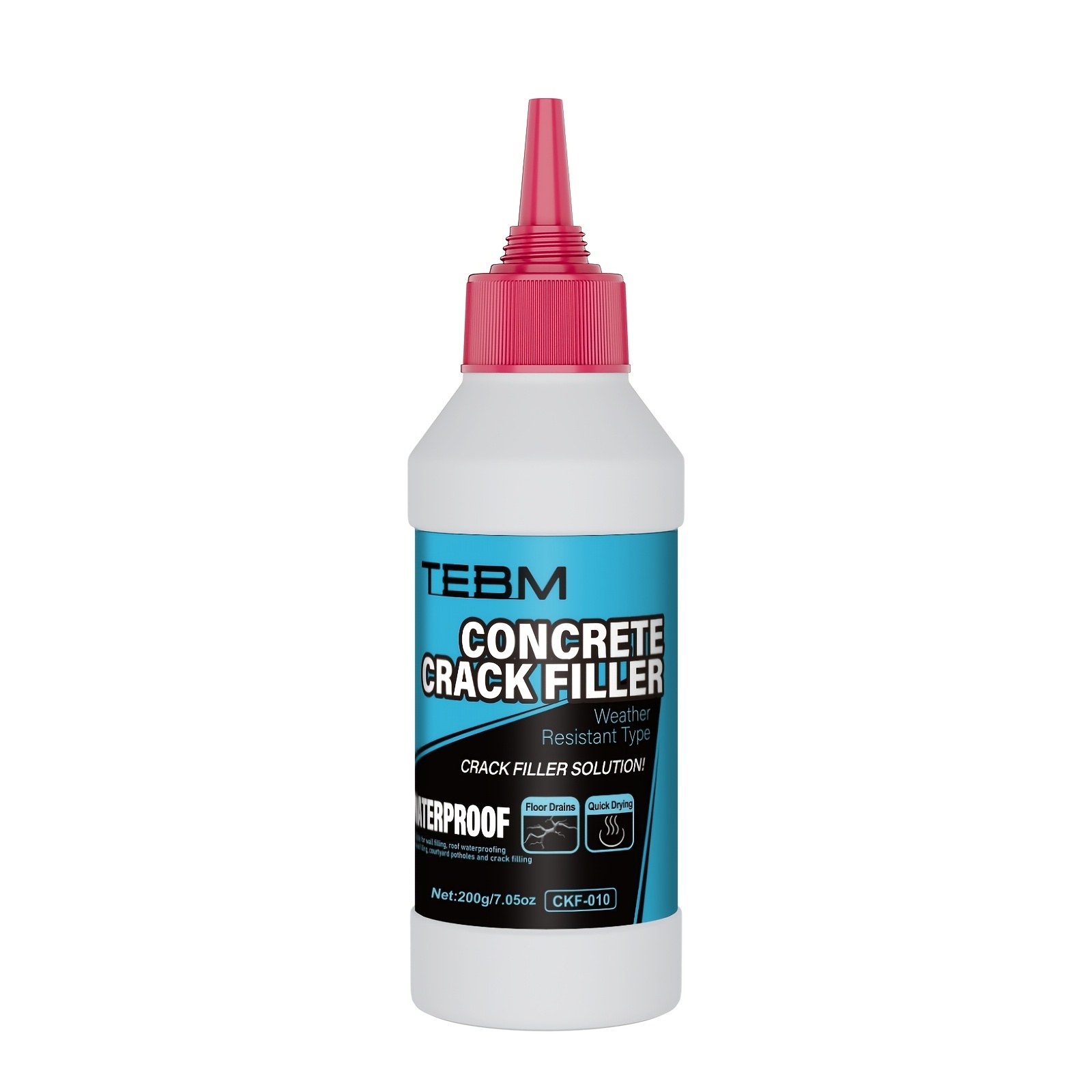 [tebm]200g Fast Curing Concrete Crack Filler, Temperature Resistant Water Based Floor Crack Repair, Outdoor Floor And Wall Crack Repair
