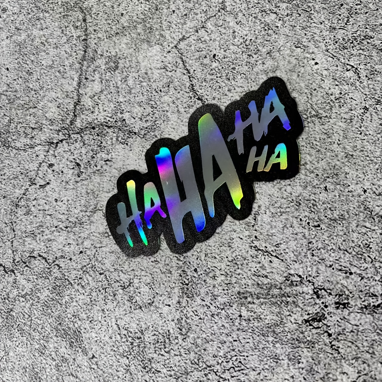 Image of 1pc Waterproof Cartoon Sticker | Black & , Easy To Apply, Scratch-resistant, Ideal For Tablets, Motorcycles, Cars, Bicycles & Electric Vehicles | Self-adhesive, Glossy Finish, Durable Decoration