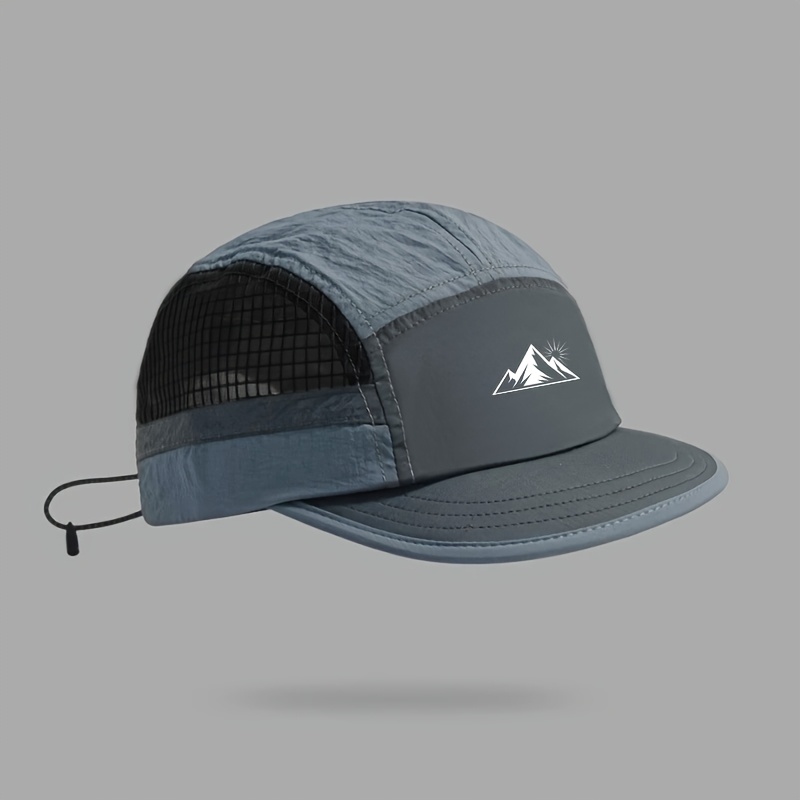 Men's Lightweight Quick-Dry Mesh Baseball Cap with Adjustable Drawstring