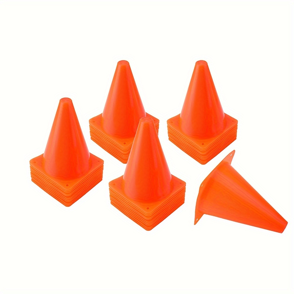 

5/10/40pcs 7-inch , Pe Plastic Soccer Training Cones For Agility Sports, Festive Events, Bright Orange