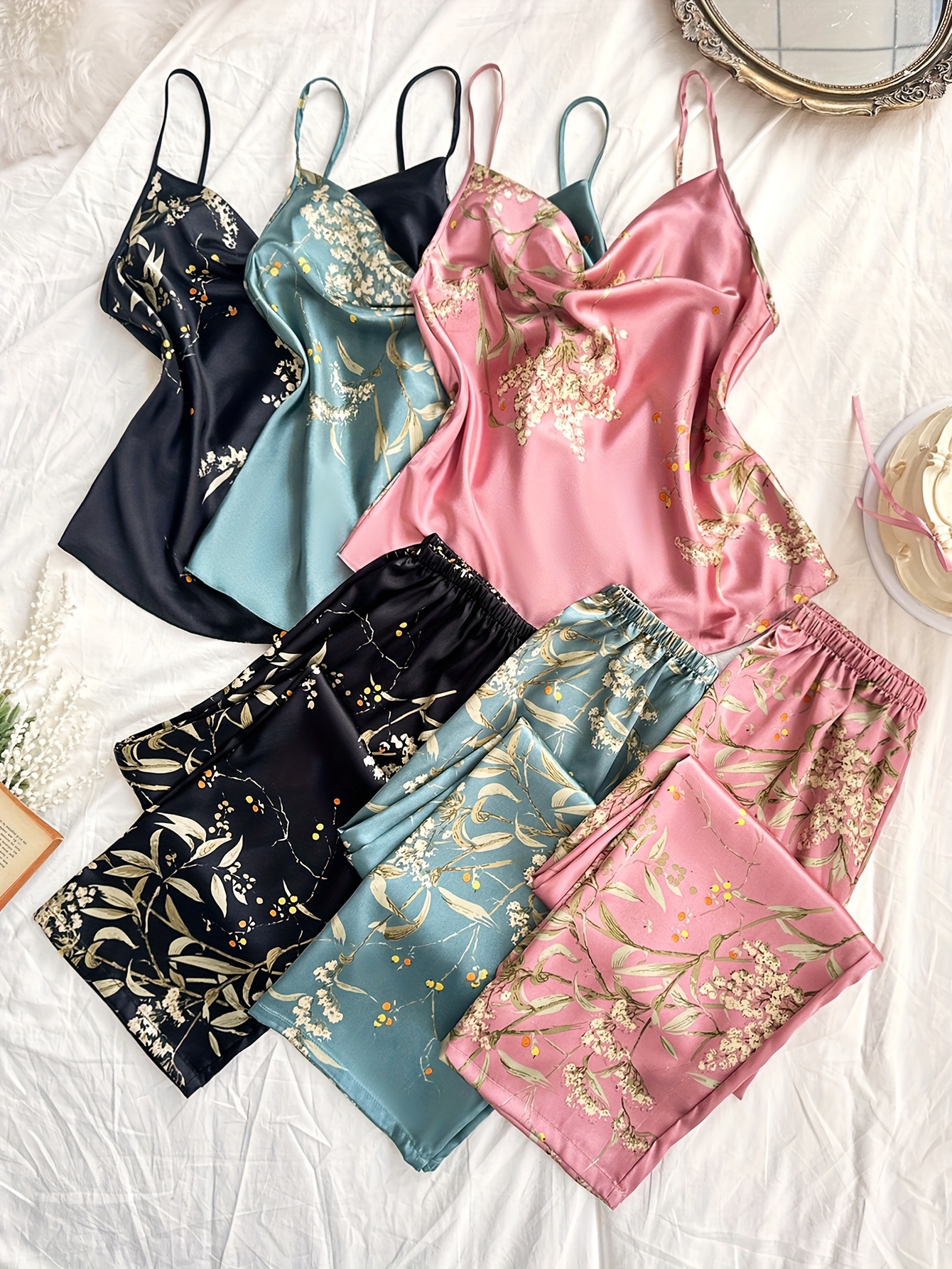   collar   suspender pants and pajama set 6pcs Product details 1