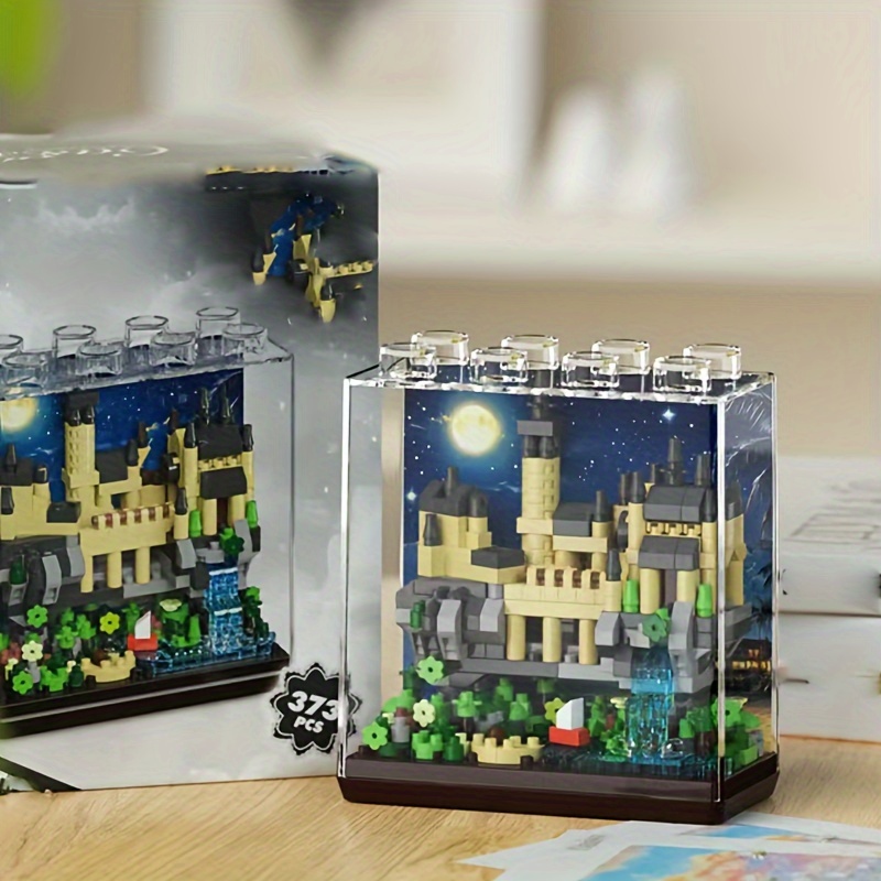 Castle House Building Blocks Micro Particles Assembly Handmade Creative Ornament Model Ornament Building Toy Gift Assembly