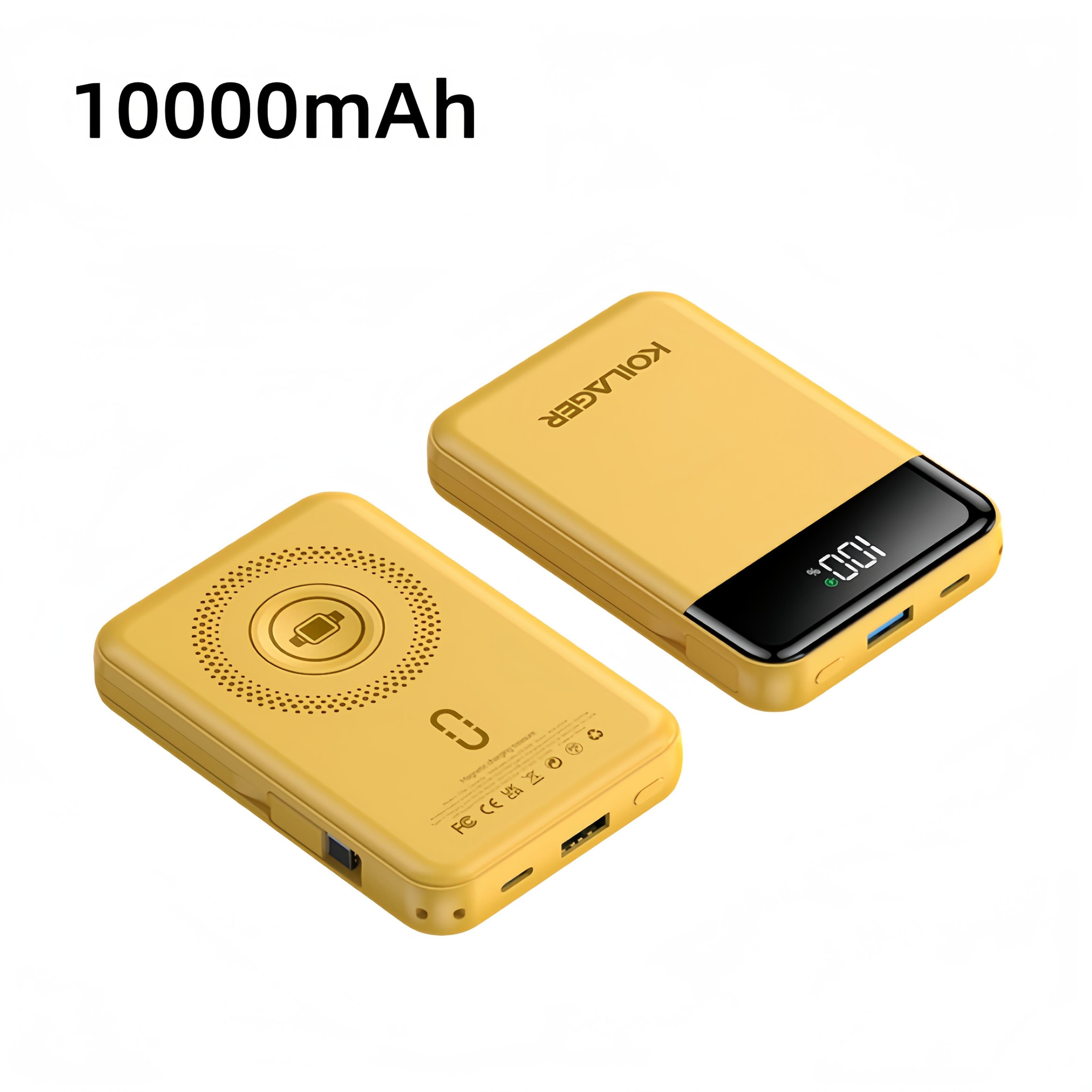   multifunctional magnetic suction wireless charging treasure 10000 milliampere large capacity   applies to iphone12   13 14 16 max   line type c pd20w two way   usb22 5   phone portable mobile power suppl