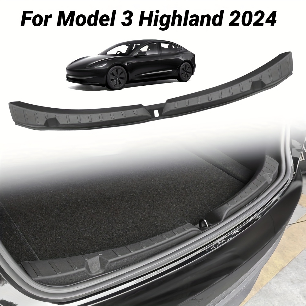 

For Tesla Model 3 Highland 2024 2025 Trunk Guard Protector Cargo Strip Rear Bumper Mats & Trunk Cover Protector