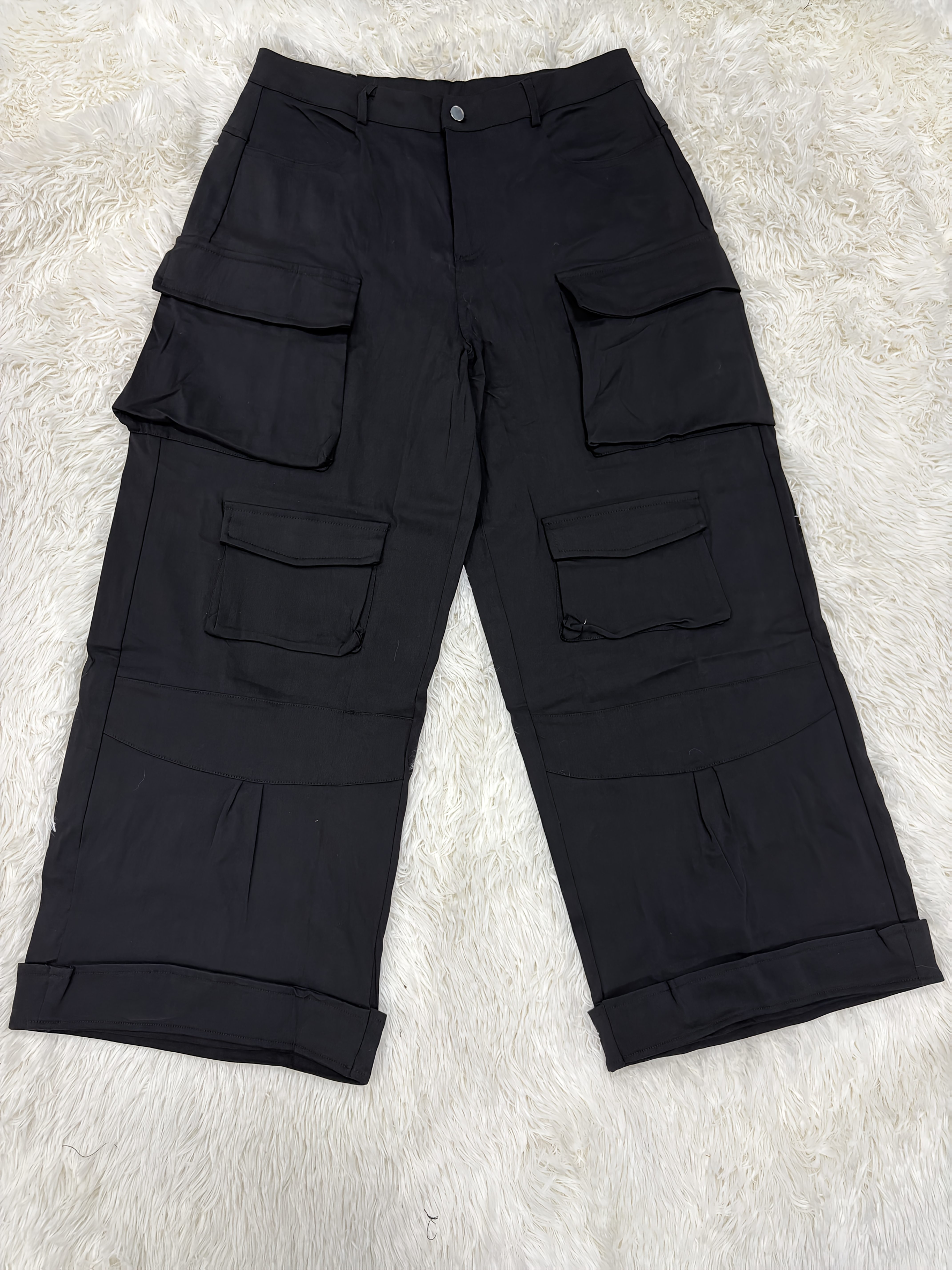 y2 black cargo pants women stretchy low wide Temu Australia