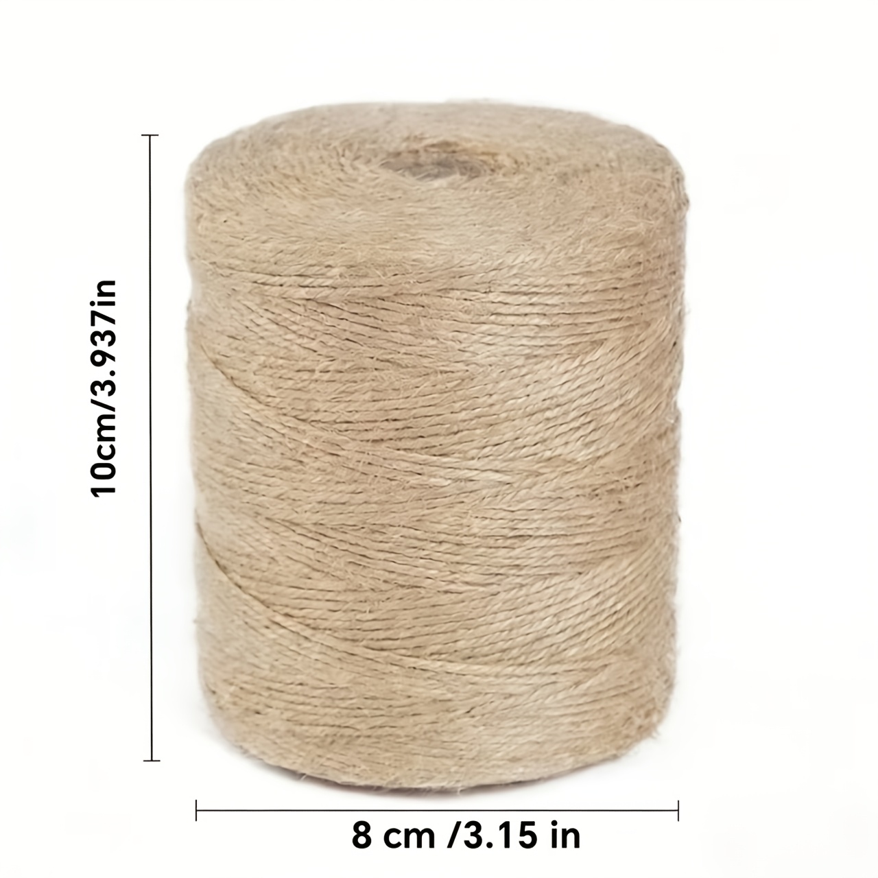 TEMU Ficelle de chanvre naturel de 500 mètres de long et 1 mm d'épaisseur, adaptée pour la création artisanale, la ficelle de jardin, et l'attache de