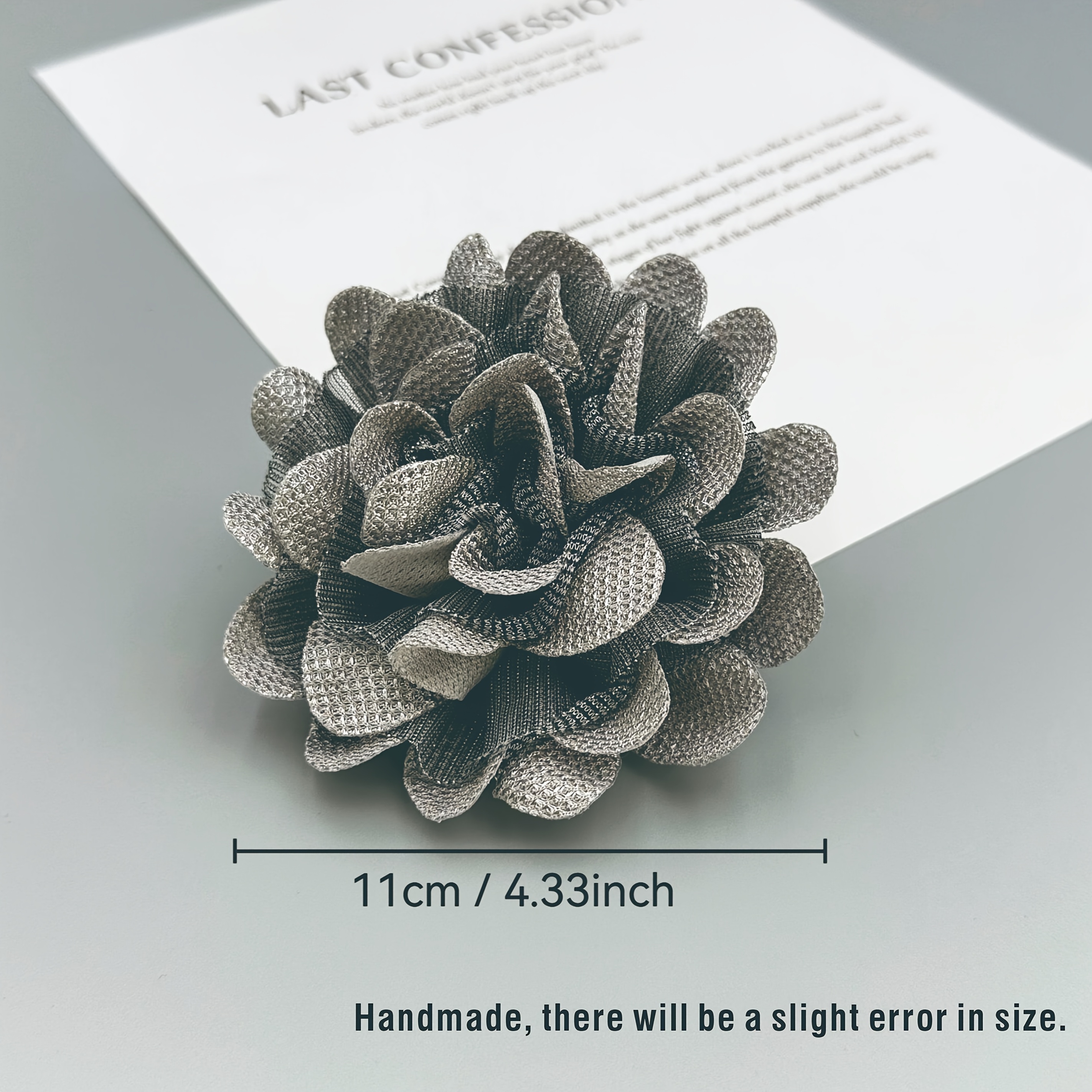 Handcrafted Fabric Flower Brooch Pin Versatile Accessory