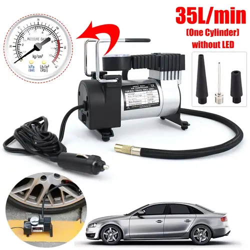 heavy duty portable auto air compressor portable 12v tire inflator with heavy duty dual cylinder to 150 psi suitable for cars suvs off road vehicles trucks rvs and bicycles