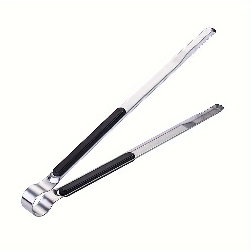 E-shop 1 Stück -Rutsch Grillzange, Lebensmittelzange, Eiszange, BBQ-Zange, Fleischkochutensilien, Grill- Campingzubehör, Küchenaccessoires