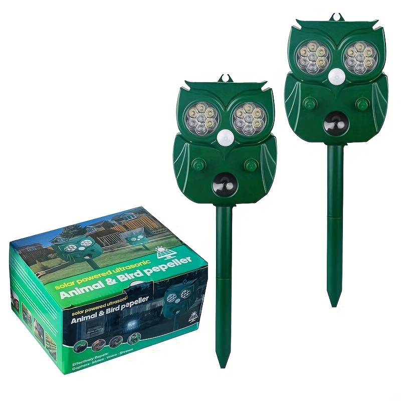 TEMU 2 Pack/1 Pack Upgraded Solar Animal Repellent, Outdoor Cat Repellent, Squirrel Repellent, Deer Repellent, Technology Insect Repellent, Motion