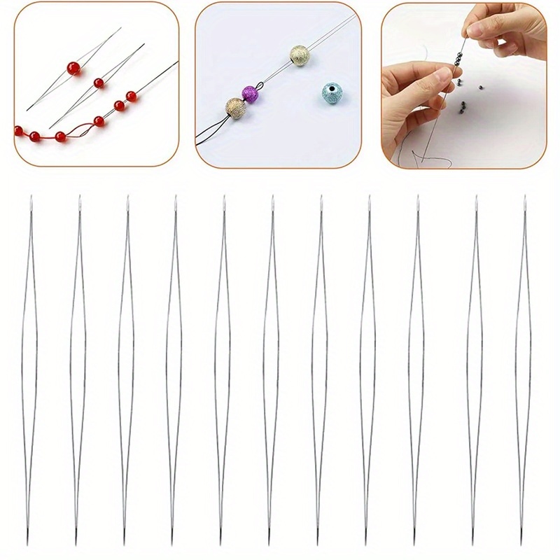 5 6pcs large eye beading needles foldable embroidery sewing needles for jewelry making