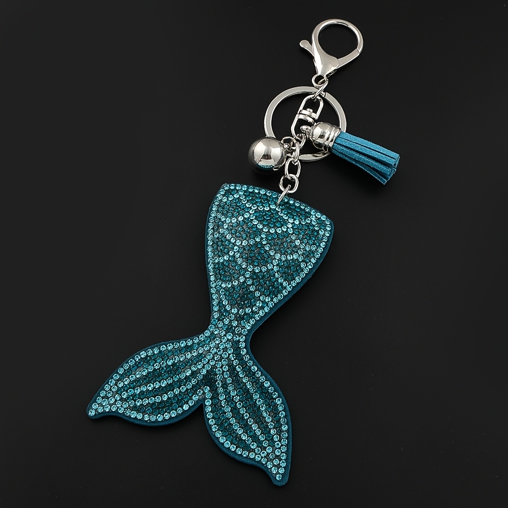 TEMU 【商品名】 人魚の尾 バッグ ペンダント レディース Eガール フル ブリンブリング タッセル デイリー ハンドバッグ デコレーション キーホルダー ギフト