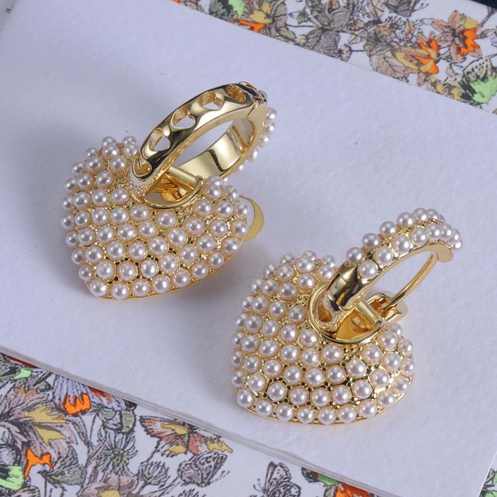 TEMU Pendientes de perlas de 2025, colgante de perlas de de , pendientes para usar de 2 formas, pendientes de moda y para mujer, adecuados para