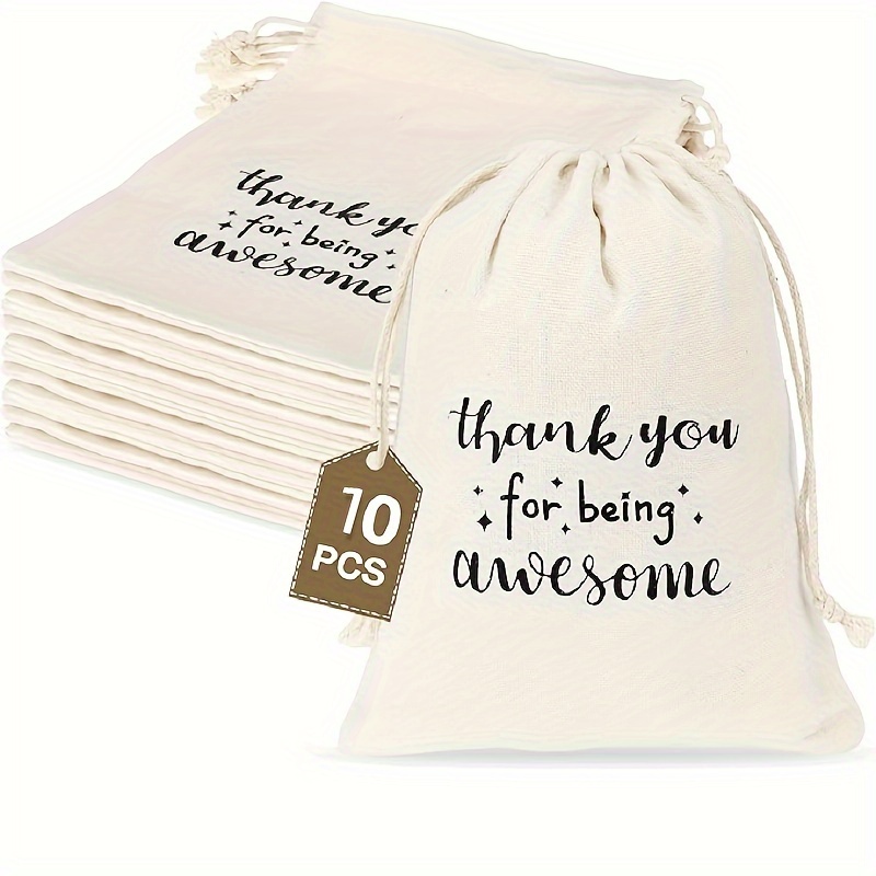 TEMU Hdhuiun You Drawstring Gift Bags - 10 Appreciation Pouches For Employees, Coworkers, - 