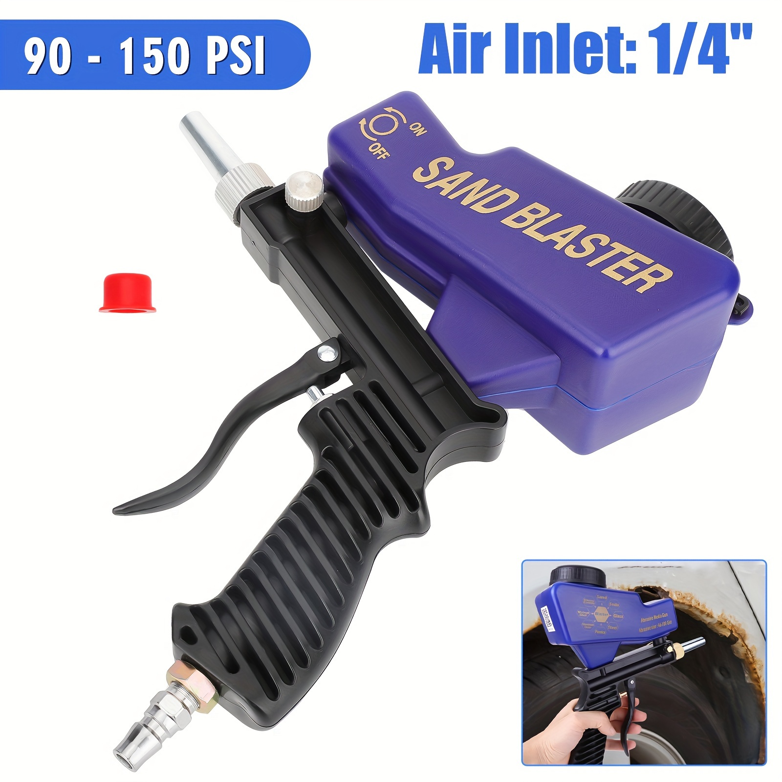 

90-150psi Portable Sandblasting , -fed Small Air Sandblaster Remover For