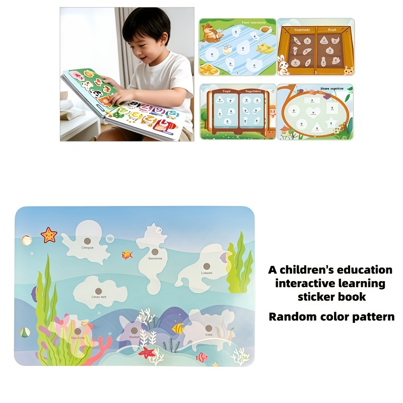 A Education Sticker Book, Containing Animal Stickers, Cognitive Animal Knowledge And Development, Puzzle Interactive Toy Book ( ), Party Gifts