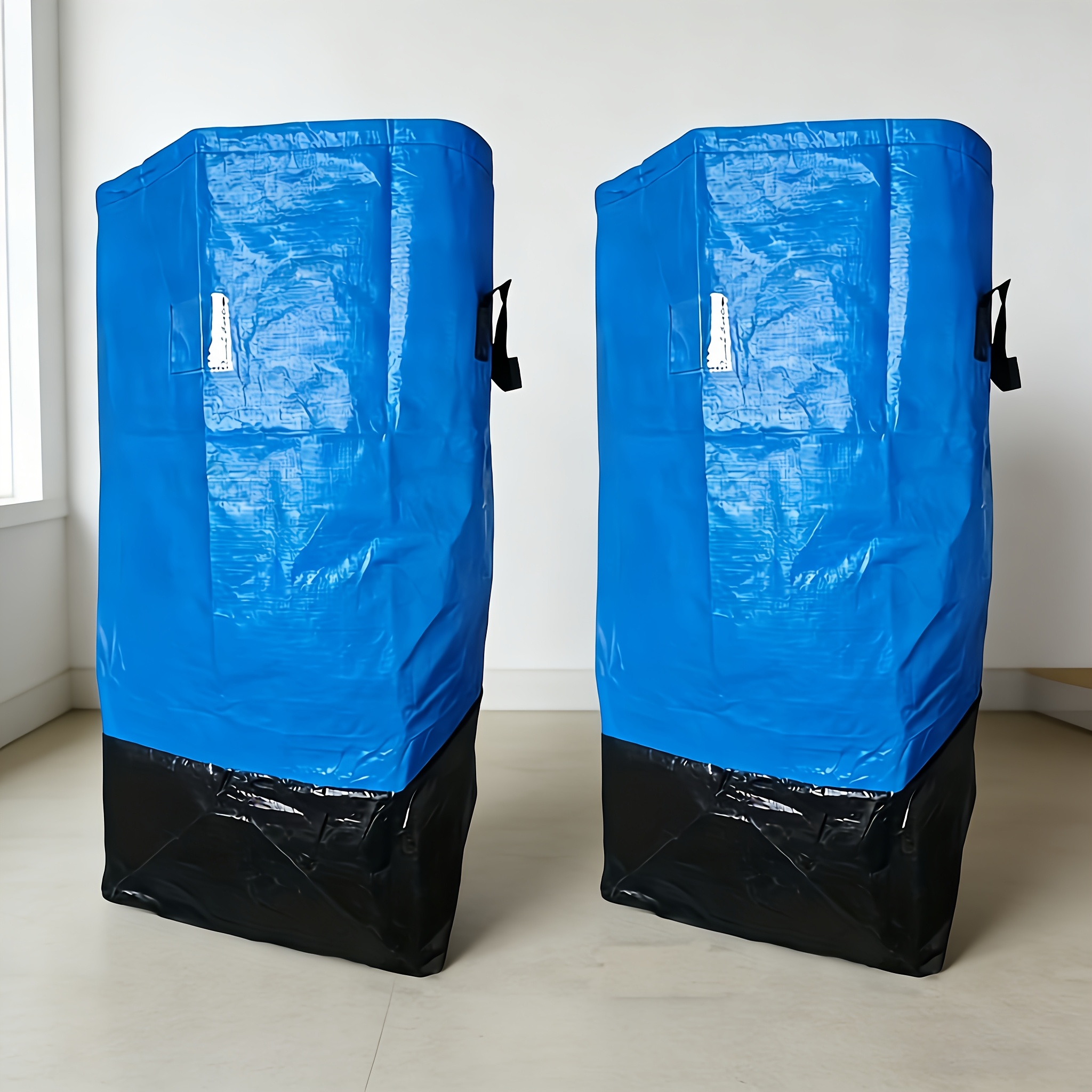 TEMU 2-pack Heavy-duty Large Capacity Moving Bags - Sturdy Handles And Drawstring Closure, Foldable Durable For Clothes, Bedding, Household Items,