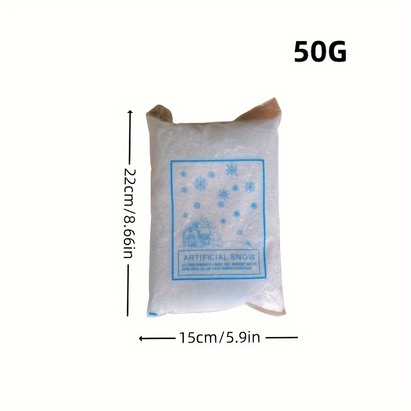 TEMU Artificial For Christmas And Holiday Decorations, Non-toxic Instant For Scene Display And Dollhouse, 50g Bag, Applicable 14+, No Electricity Required