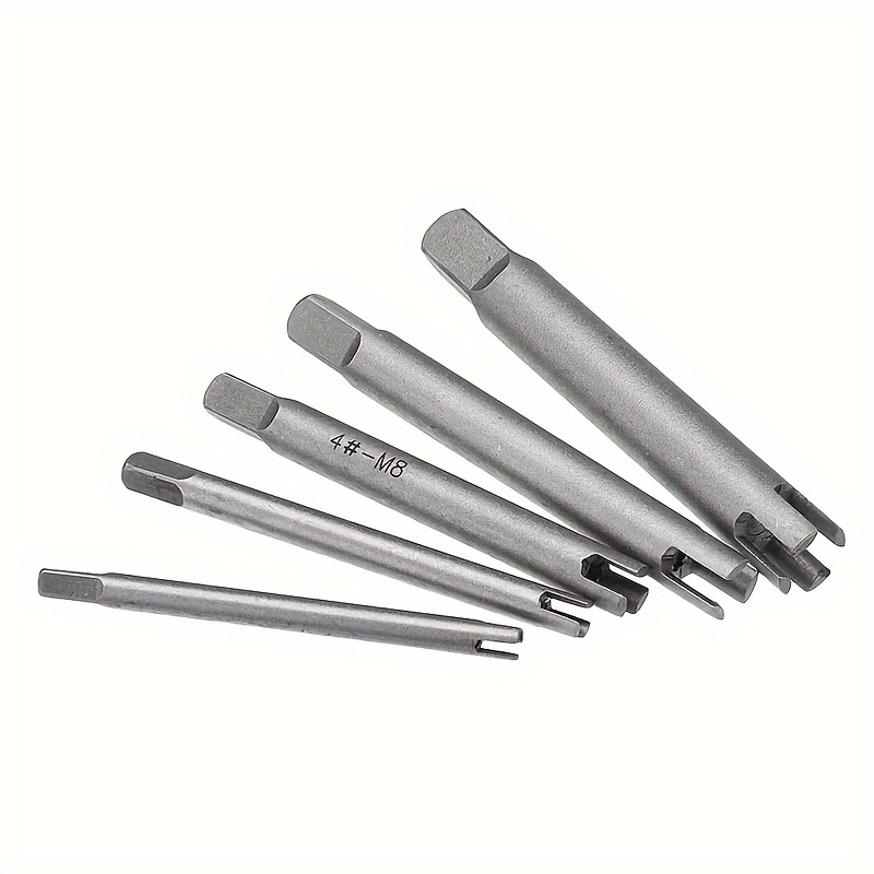 

5pcs Screw Tap Extractor Set M5-m12, Damaged Tap Removal Tool Kit, Manual Threading Hand Tools, Durable Alternative Material