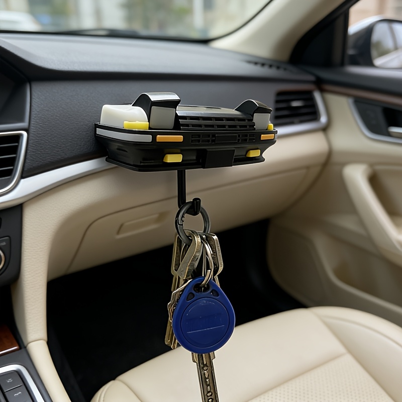 Image of Dual-use Car & Home Wall-mounted Key Holder - Cartoon Design Key Organizer With Keychain Hooks, Durable Space- Entryway Organizer For Keys, Wallets, Bags