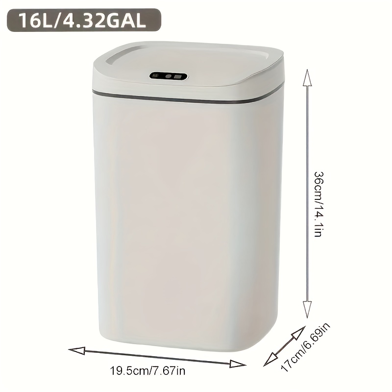TEMU Poubelle Intelligente à Fermeture Silencieuse - Anti-Odeur, Multiples Capacités 3.17 Gallon/3.7 Gallon/4.23 Gallon/4.49 Gallon Idéale pour
