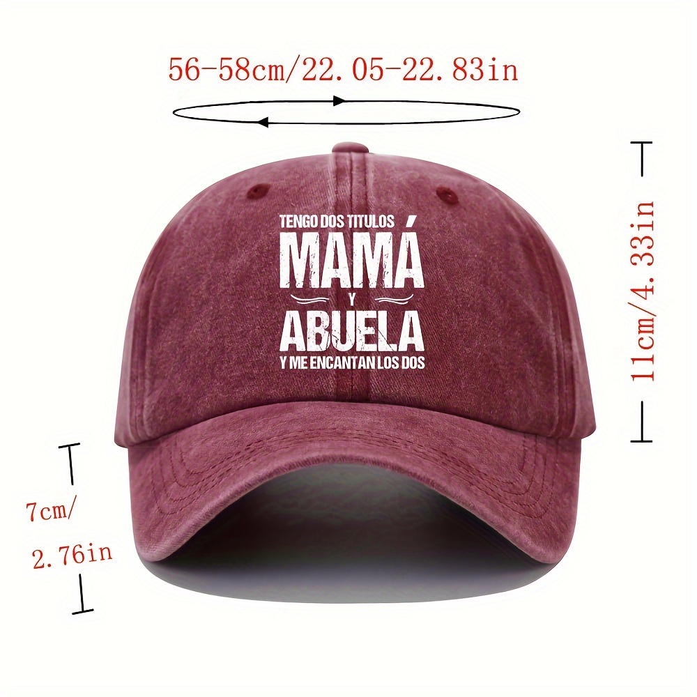 Women s Spanish Slogan Baseball Cap Titulos Mama Temu United Kingdom