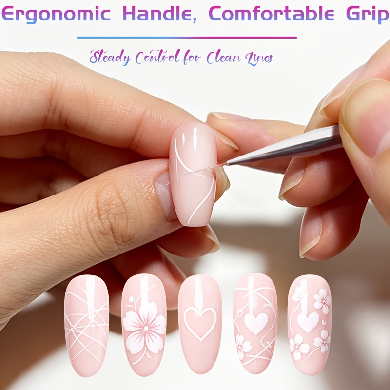 5pcs Gradient Mermaid Tail Nail Art Brushes Set