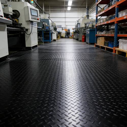 1 2 Rubber Floor Mat Garage and Mat Willow Black 100cm*400cm 39.37in*157.48in. Suitable for Garages, Shops, , Rooms, Mechanical Shock Absorption, , , ., from Heat