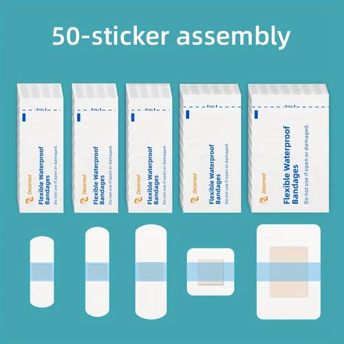 50pcs flexible with cushion emergency protection stops bleeding high breathable suitable and scratches