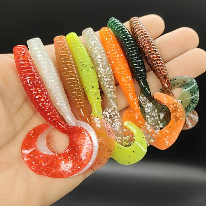 5 Pieces pack Grub Bait Plastic Soft Worm Lures Silicone - Temu